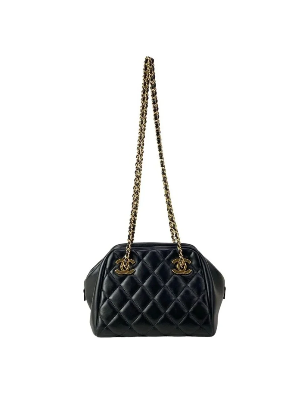 Chanel Shoulder Bag Small Black Lambskin